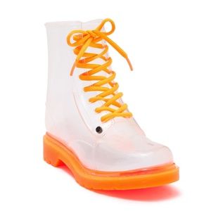 NWT Workshop Ginny Fluorescent Sole Rainboot